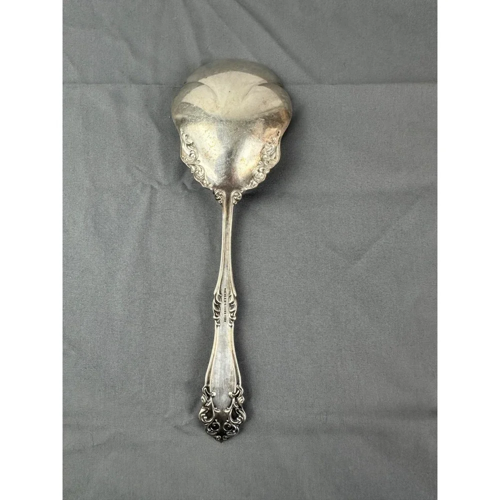 Holmes & Edwards Imperial 1904‎ Silverplate Berry Spoon Serving Spoon Monogram